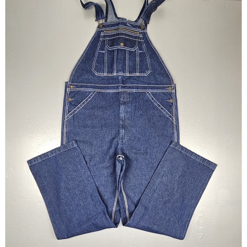 Yellowstone Dutton Ranch Jean‎ Overalls Mens 34x32 Blue Denim Workwear TV Show